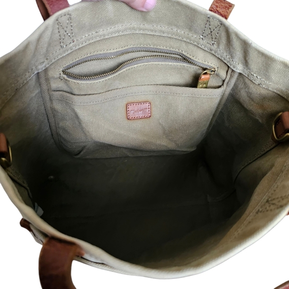 Madewell Canvas Green Transport Tote Bag - Picture 3 of 9